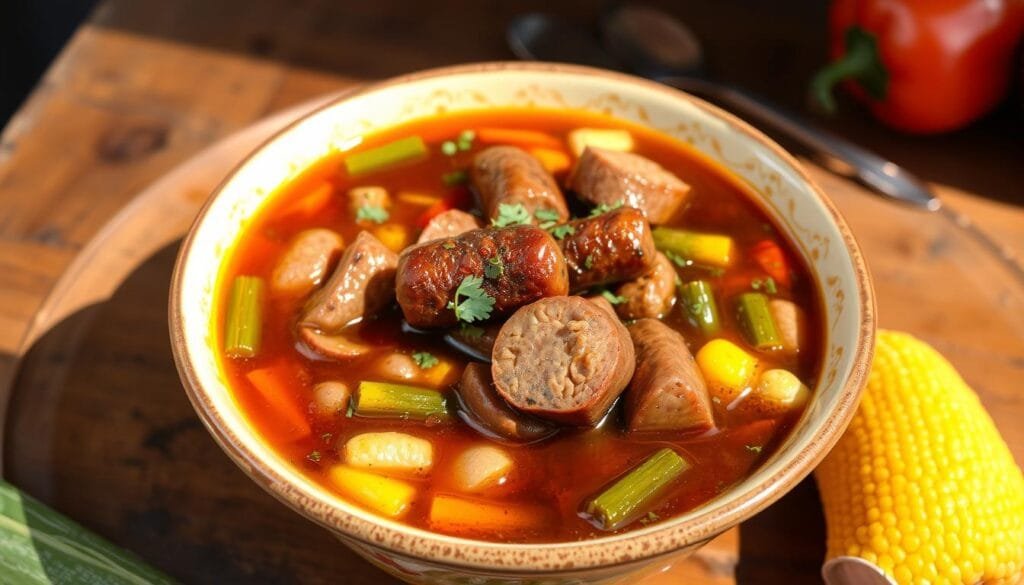 Andouille Sausage in Swamp Soup Andouille Sausage in Swamp Soup
