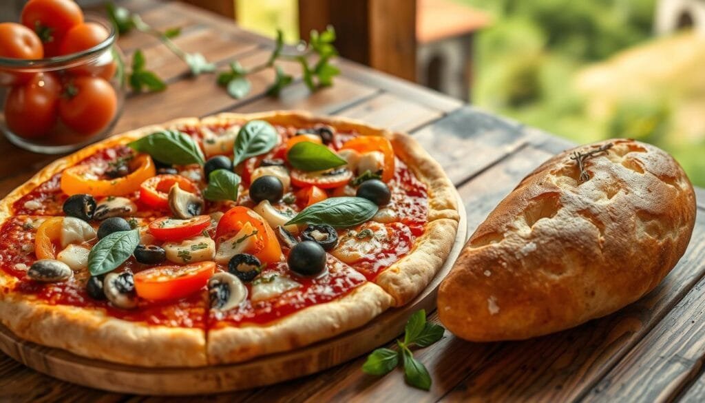 Italian Vegetarian Pizza and Focaccia Italian Vegetarian Pizza and Focaccia